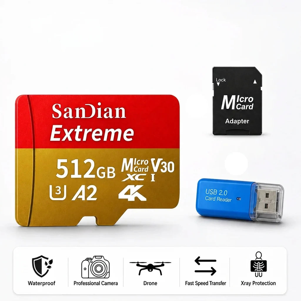 Trendbay 512GB MicroSD Memory Card High-Speed TF Flash Card