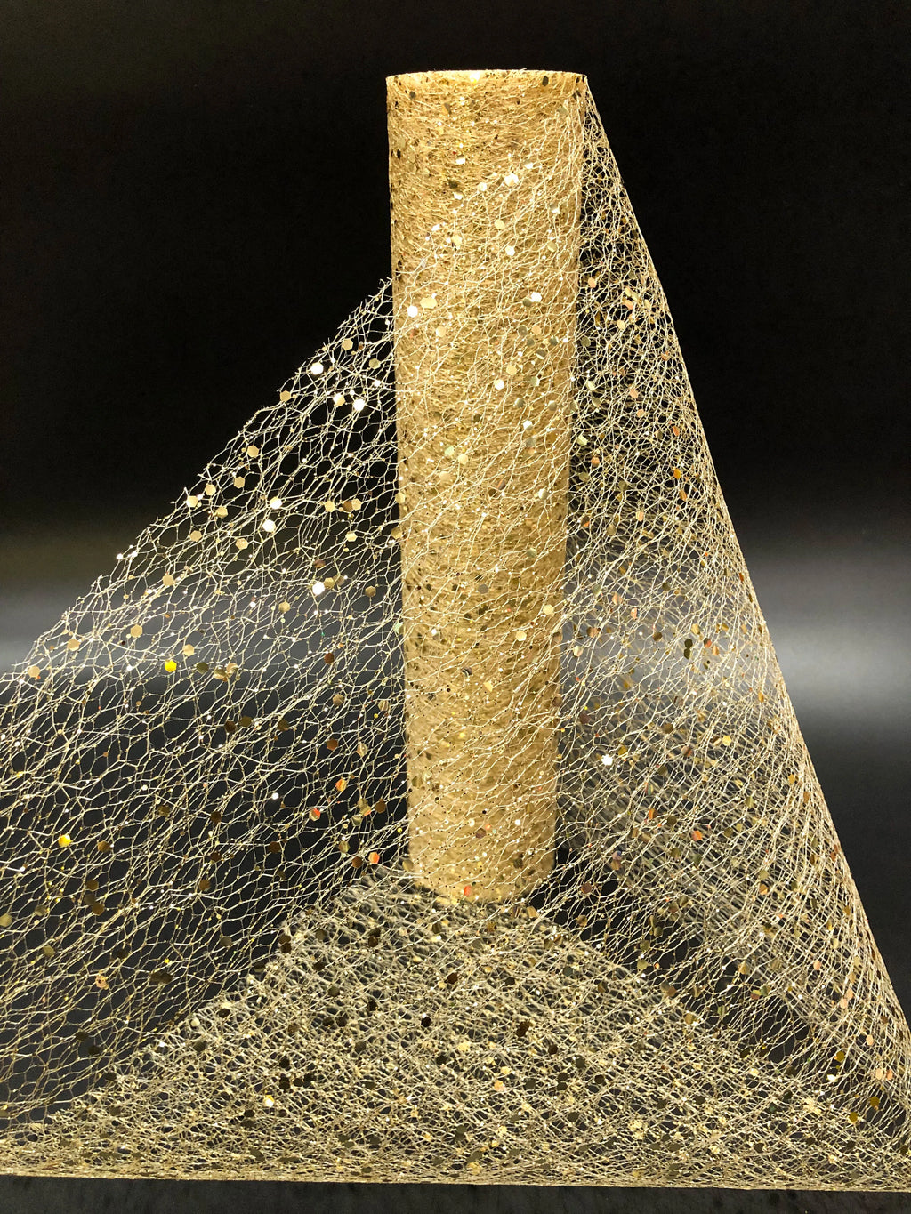 Trendbay Champagne Gold Sequin Tulle Table Runner 30cm × 5Yards