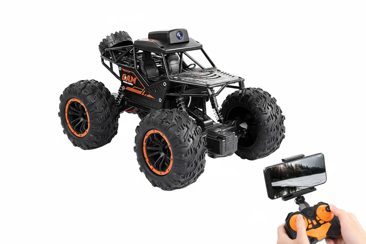 Trendbay RC Stunt Car with HD Camera – FPV WiFi Remote Control 1:18 Climbing SUV Toy