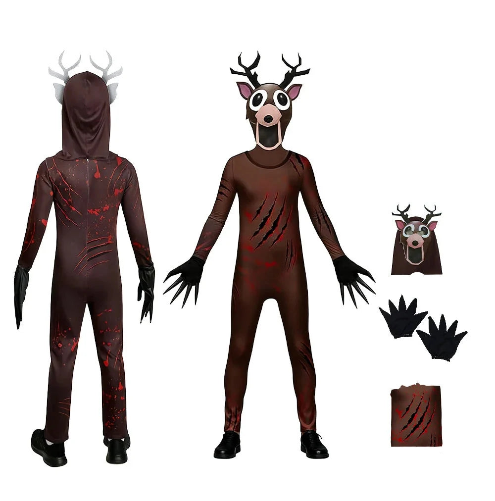 Trendbay 99 Nights in the Forest Deer Cosplay Costume Animal Jumpsuit with Gloves