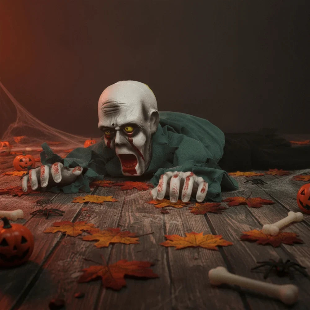 Trendbay Electric Halloween Crawling Ghost 110CM Voice-Activated Zombie