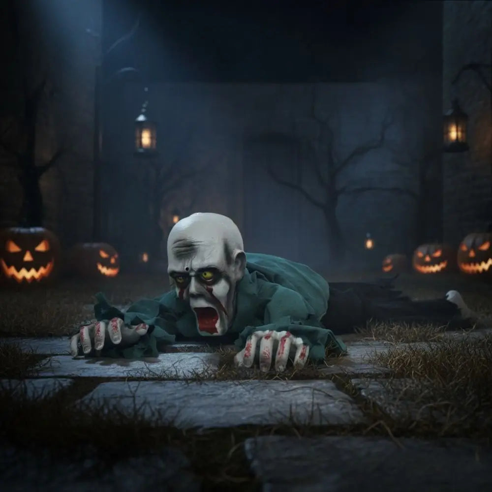 Trendbay Electric Halloween Crawling Ghost 110CM Voice-Activated Zombie
