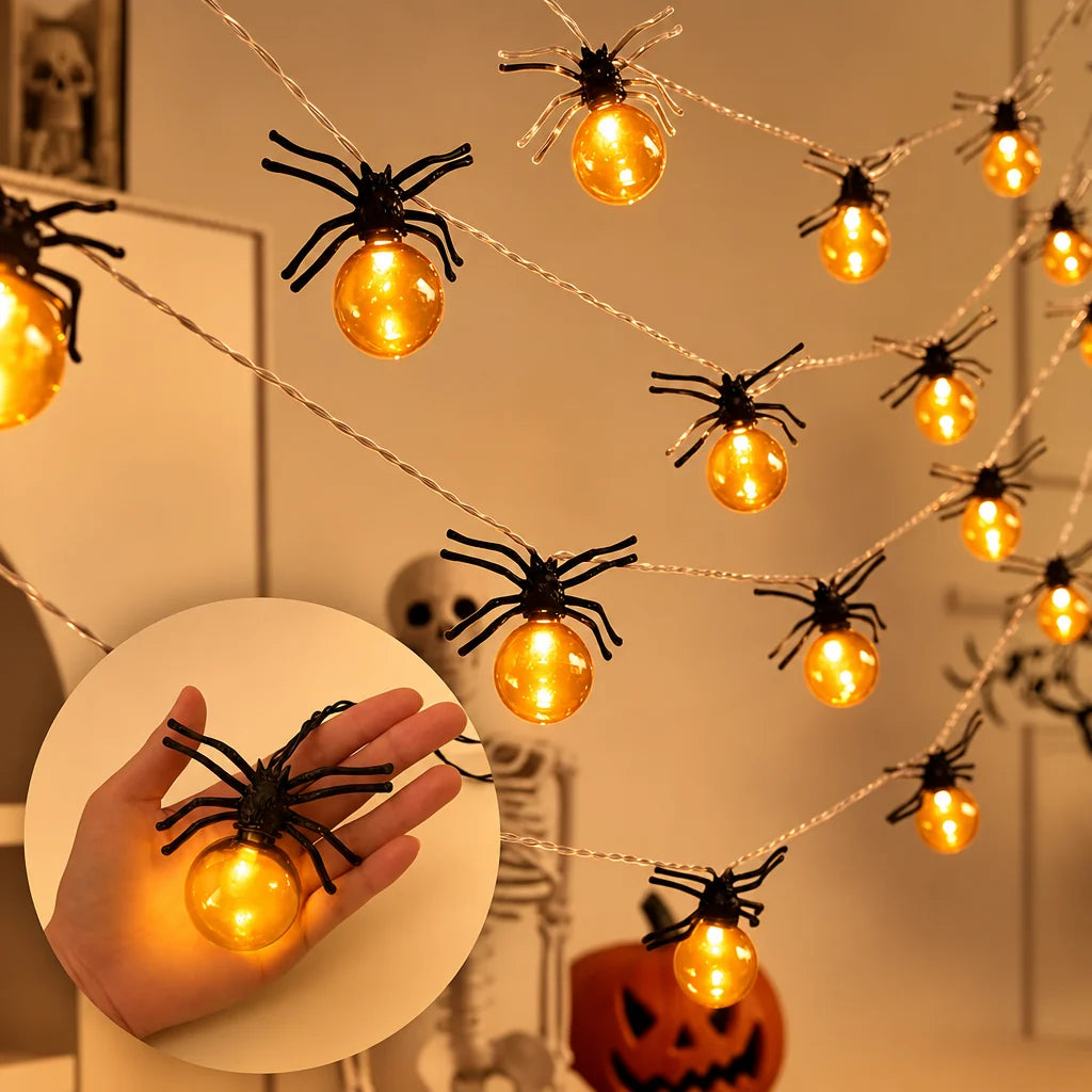 Trendbay 10LED Spider String Warm Lights Halloween Decor