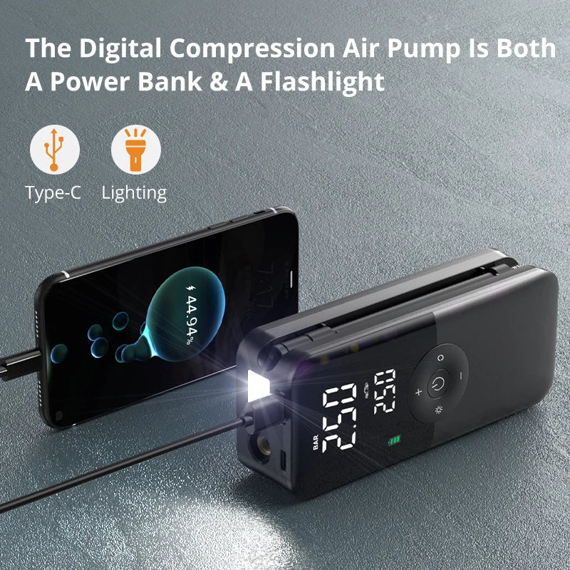 Trendbay Rechargeable Portable Tire Inflator “ Digital Cordless Air Pump