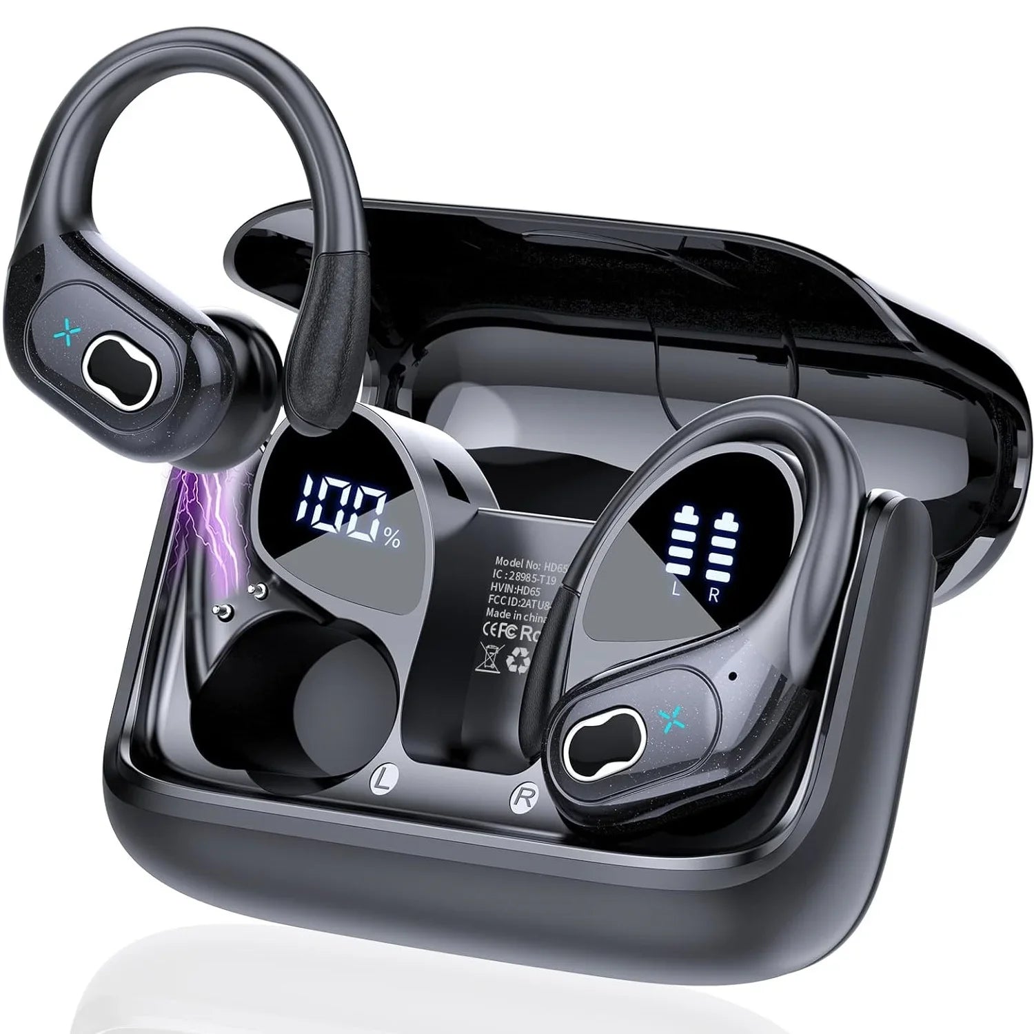 Trendbay Bluetooth 5.4 Wireless Earbuds with Ear Hooks