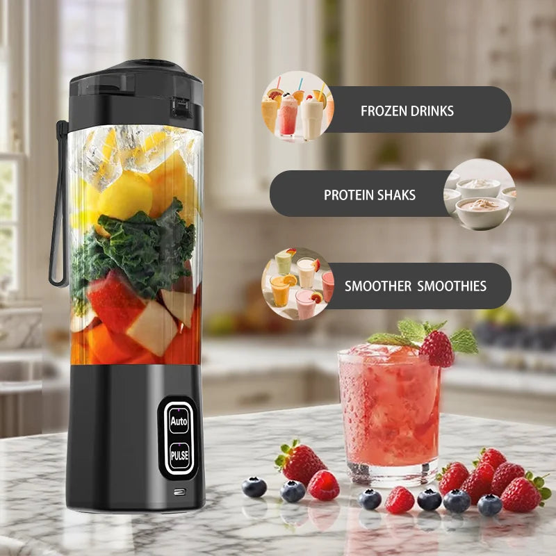Trendbay Portable USB Juicer Blender 700ML 6-Blade Smoothie Maker