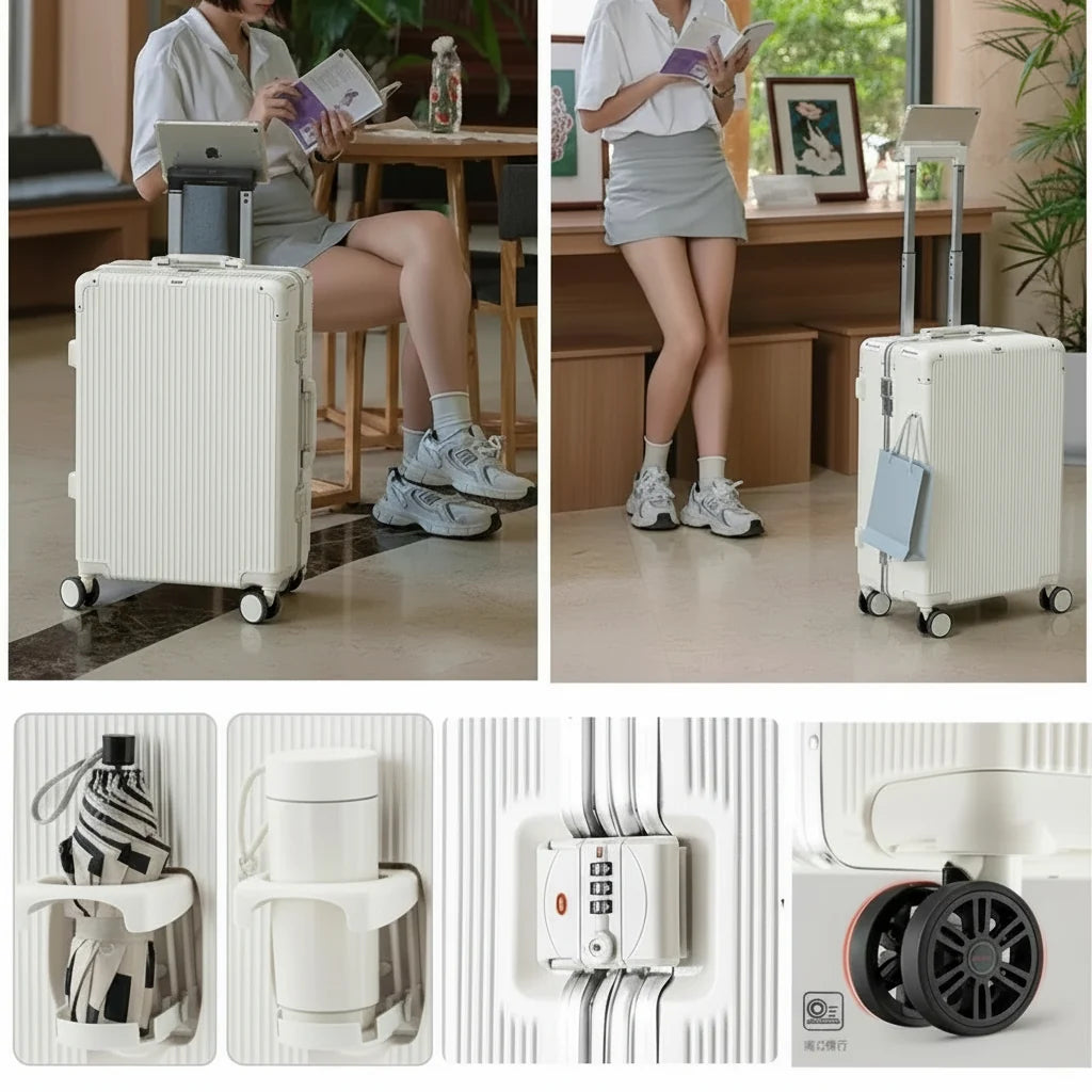 Trendbay Aluminum Frame Travel Suitcase