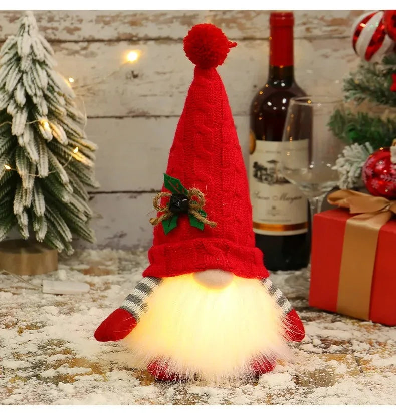 Trendbay Glowing Faceless Christmas Gnome Doll Red without LED Light