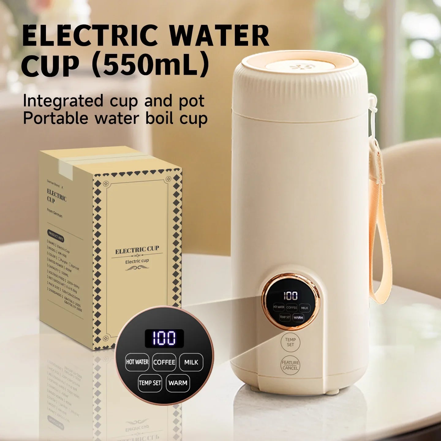 Trendbay 550ML Portable Heating Cup Electric Kettle