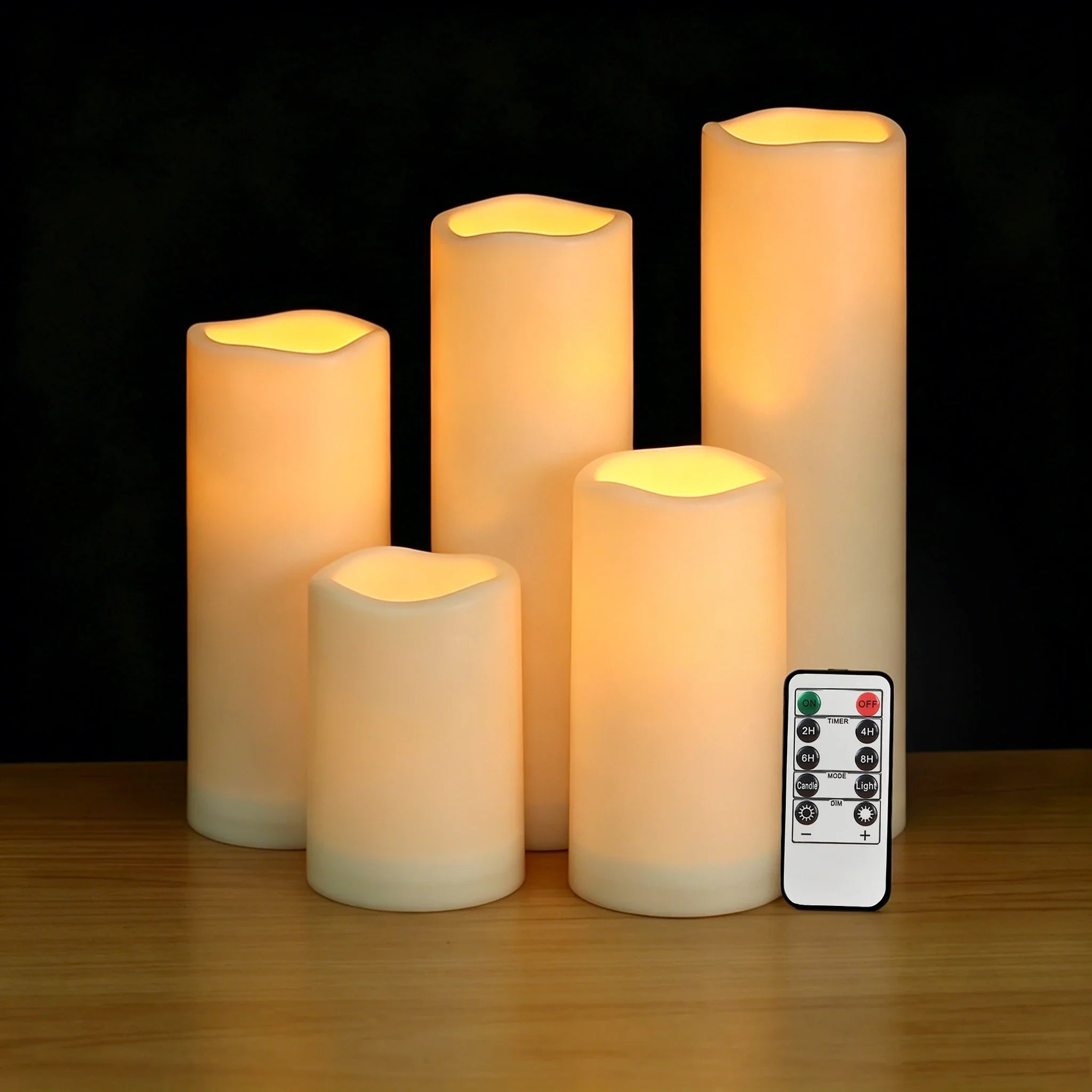 Trendbay Waterproof Flameless LED Pillar Candles Set