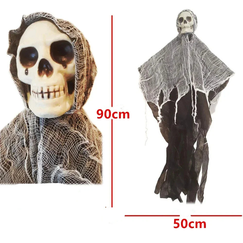 Trendbay Halloween Hanging Skull Ghost Decoration – 50 × 90 cm