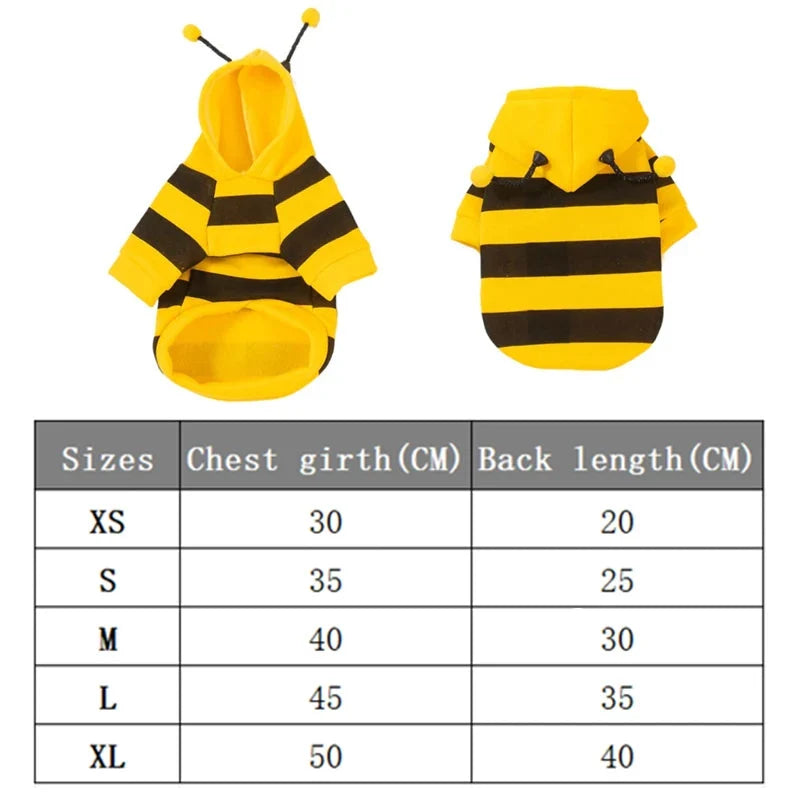Trendbay Bee Pet Hoodie Costume Yellow & Black Animal-Themed