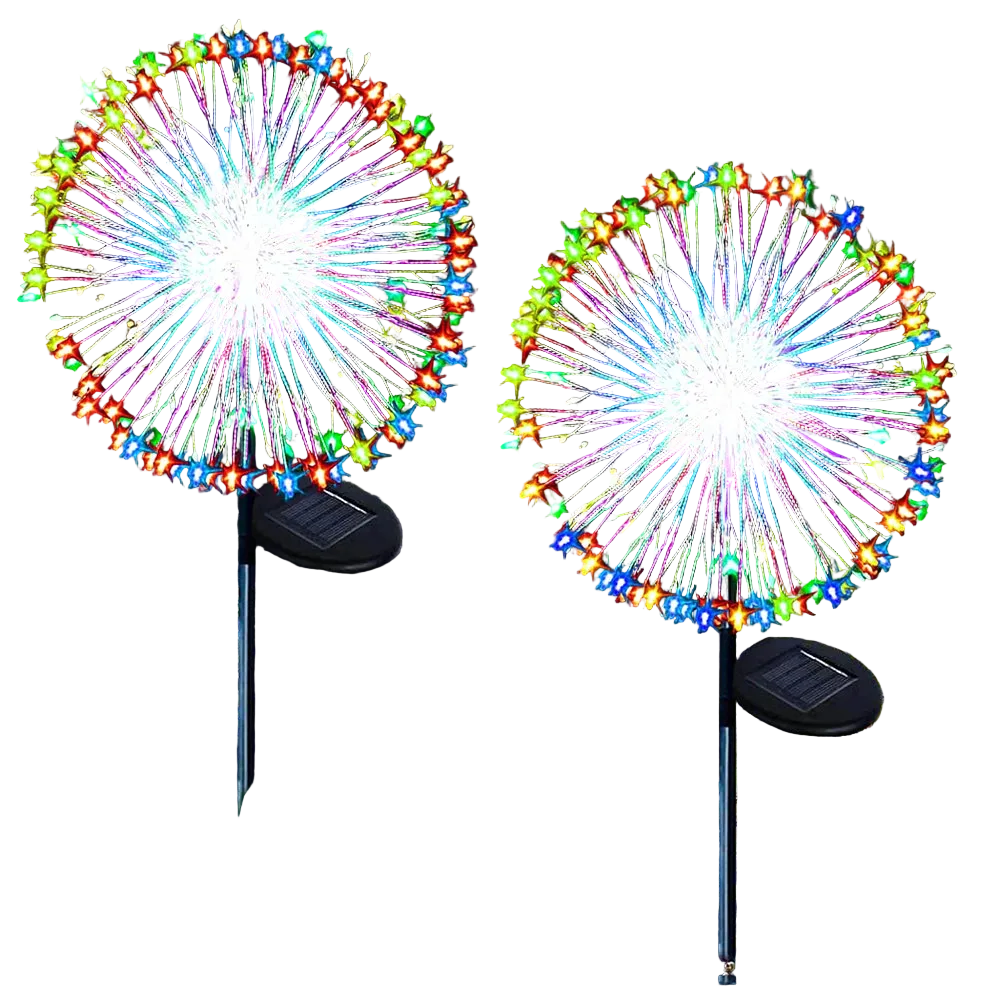 Trendbay 420LED Solar Firework Stake RGB Dandelion Garden Lights