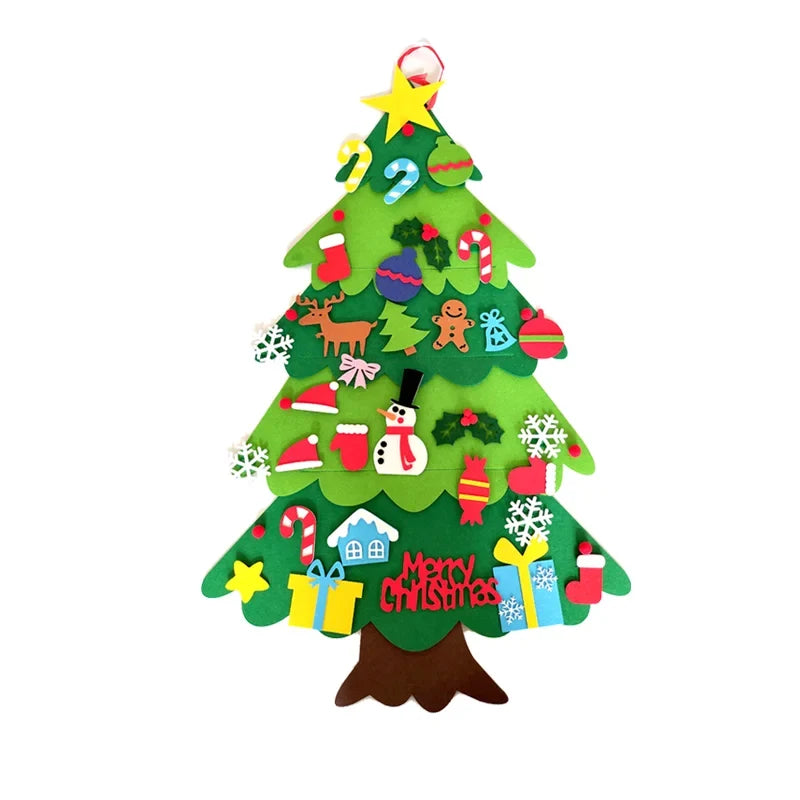 Trendbay 1M DIY Felt Christmas Tree with 32-Piece Ornament Set