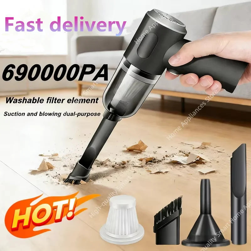 Trendbay Wireless Car Vacuum Cleaner – High Power Wet & Dry Cordless Handheld