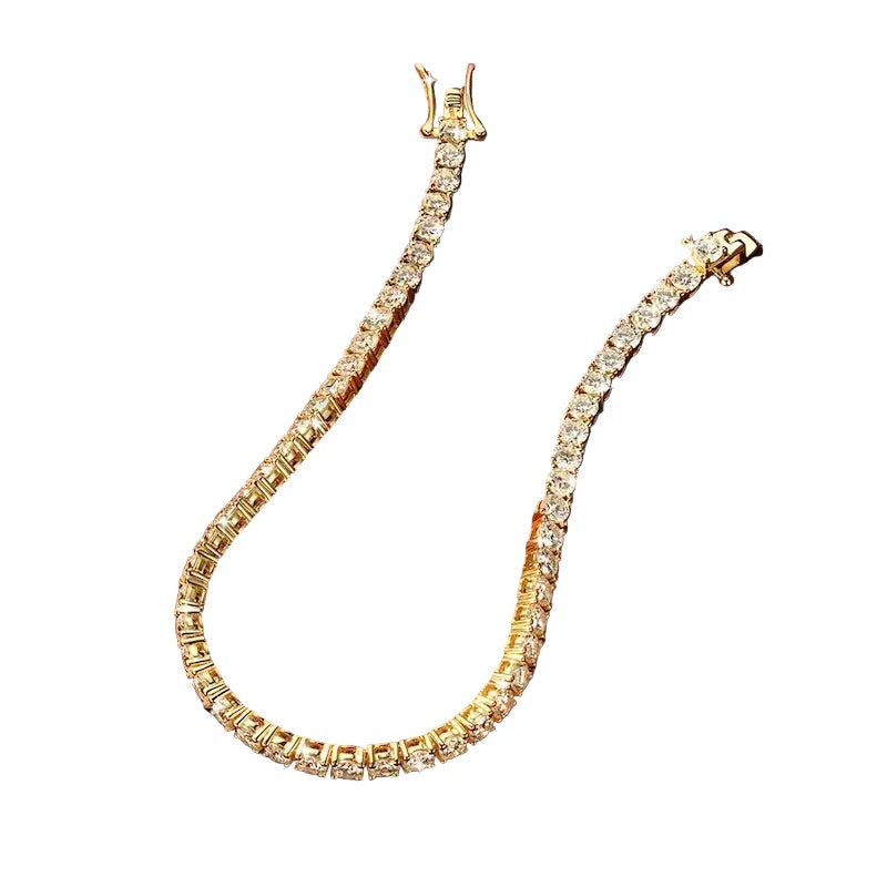 Trendbay 3mm D Color Moissanite Tennis Bracelet – Elegant Women's Fine Jewelry Bracelet (16cm)