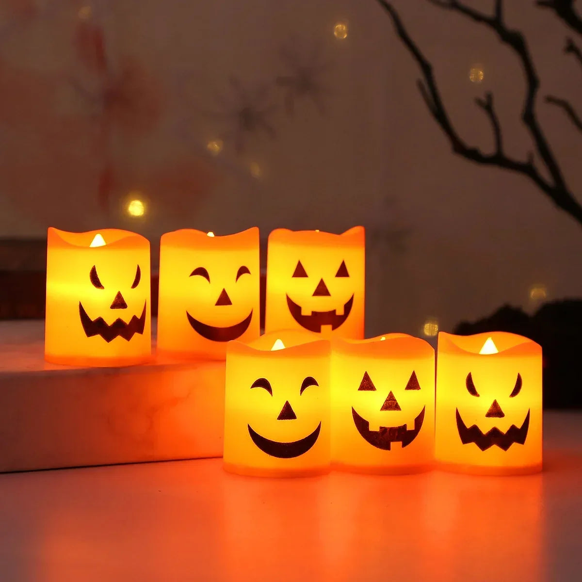 Trendbay 6-Piece Halloween LED Candle Lights – Battery-Powered