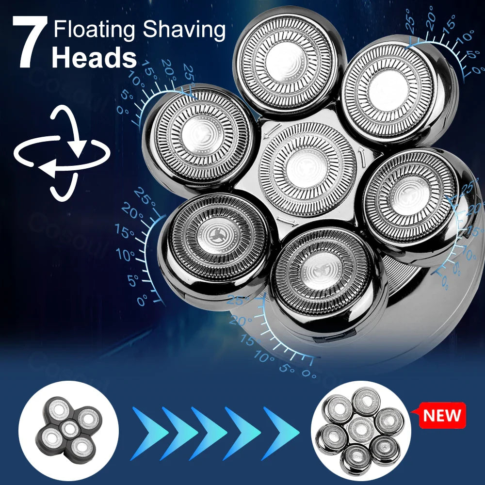Trendbay 7D Floating Head 5-in-1 Electric Bald Shaver
