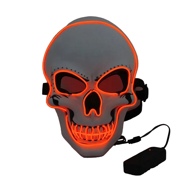 Trendbay Halloween LED Skull Mask – Luminous Cold Red Light