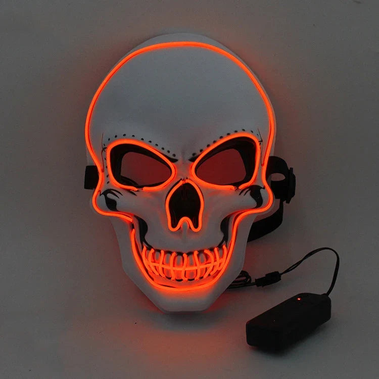 Trendbay Halloween LED Skull Mask – Luminous Cold Red Light