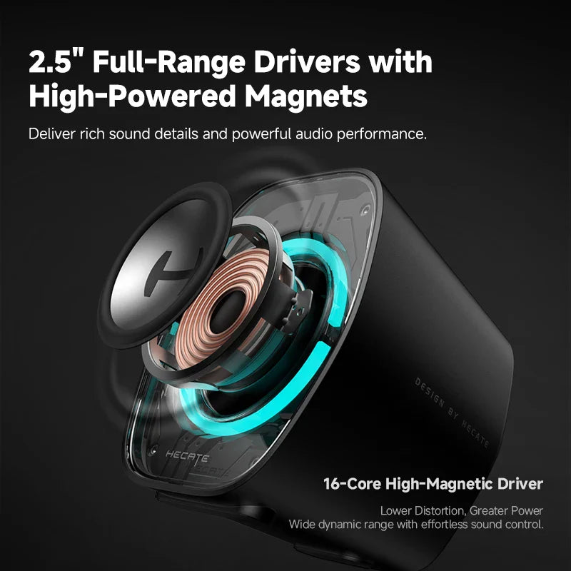 Trendbay RGB Computer Speakers Bluetooth USB-C 3.5mm Input