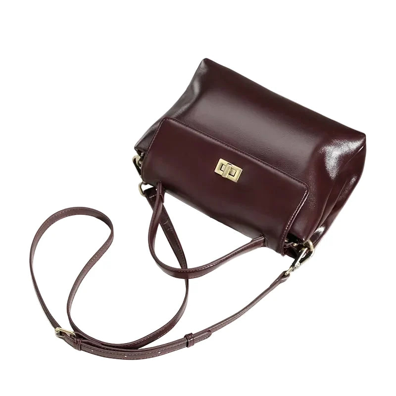 Trendbay Women's Genuine Leather Crossbody Satchel