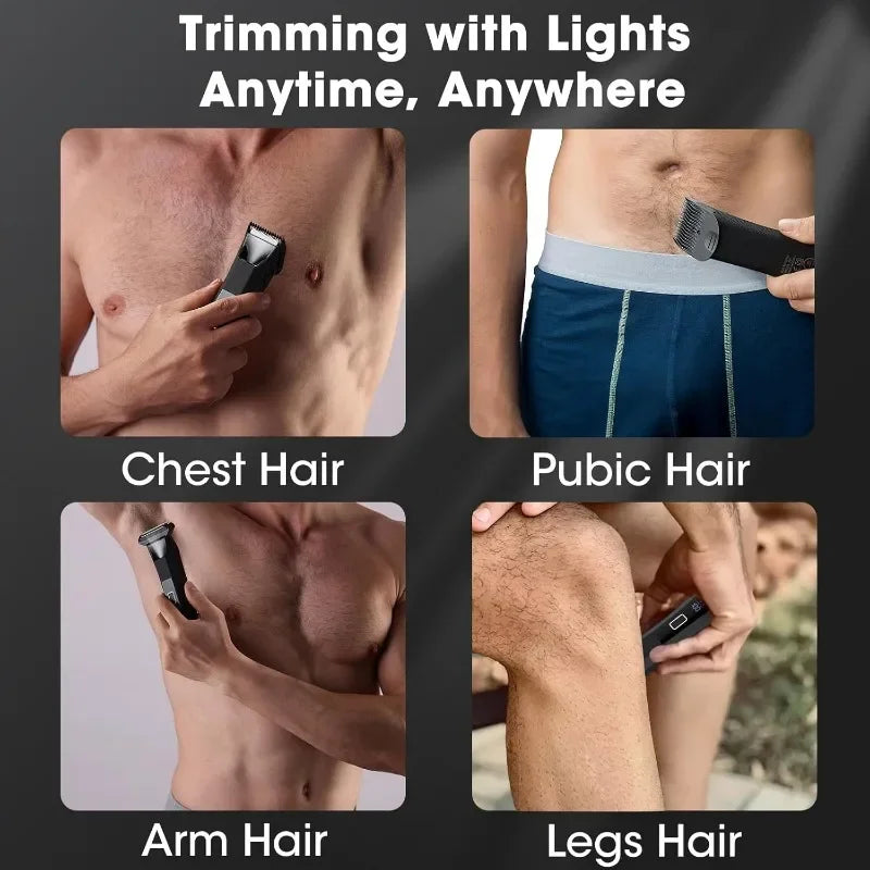 Trendbay Dual-Head Waterproof Body Trimmer with Foil Blade