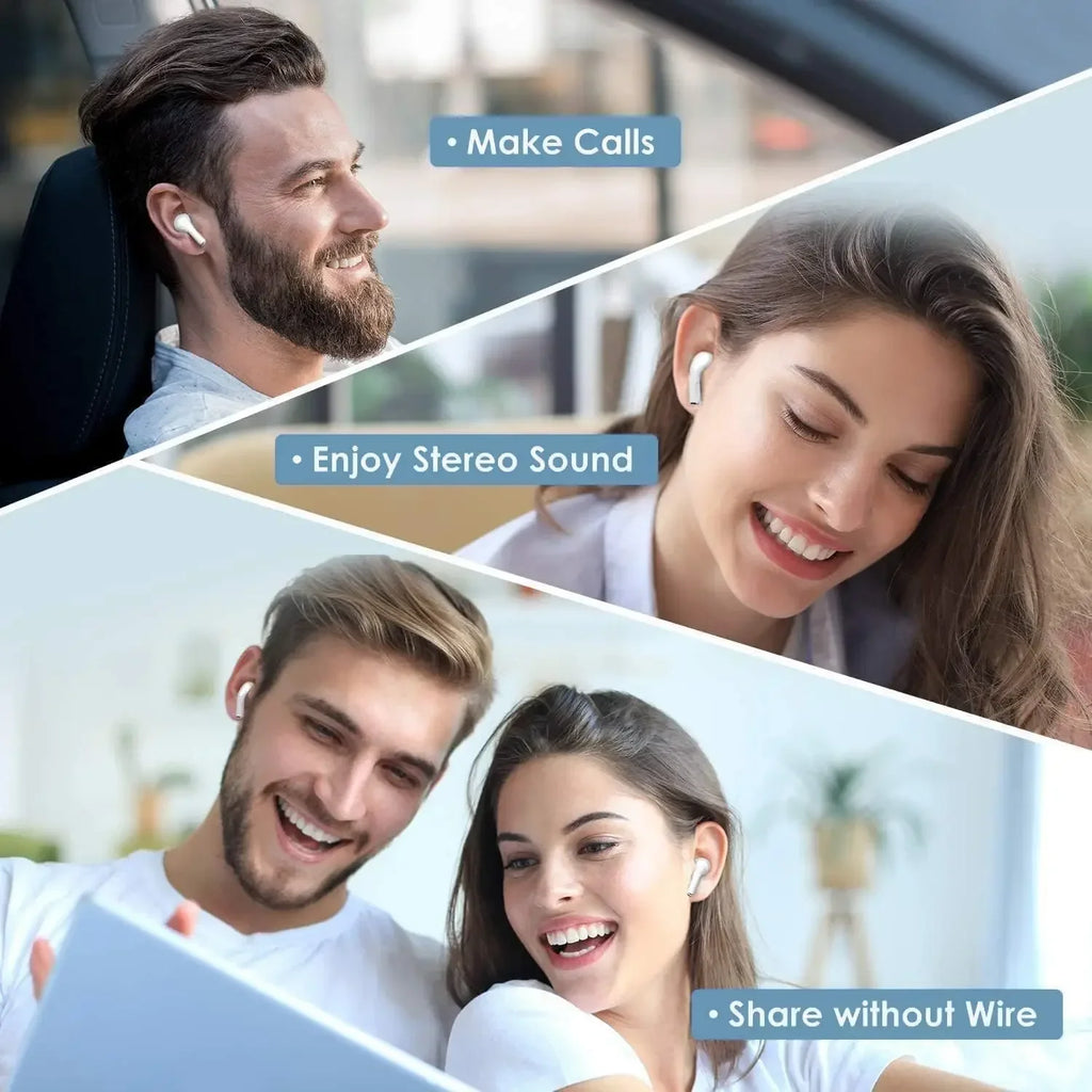 Trendbay Wireless Stereo Earbuds with Dual Microphone