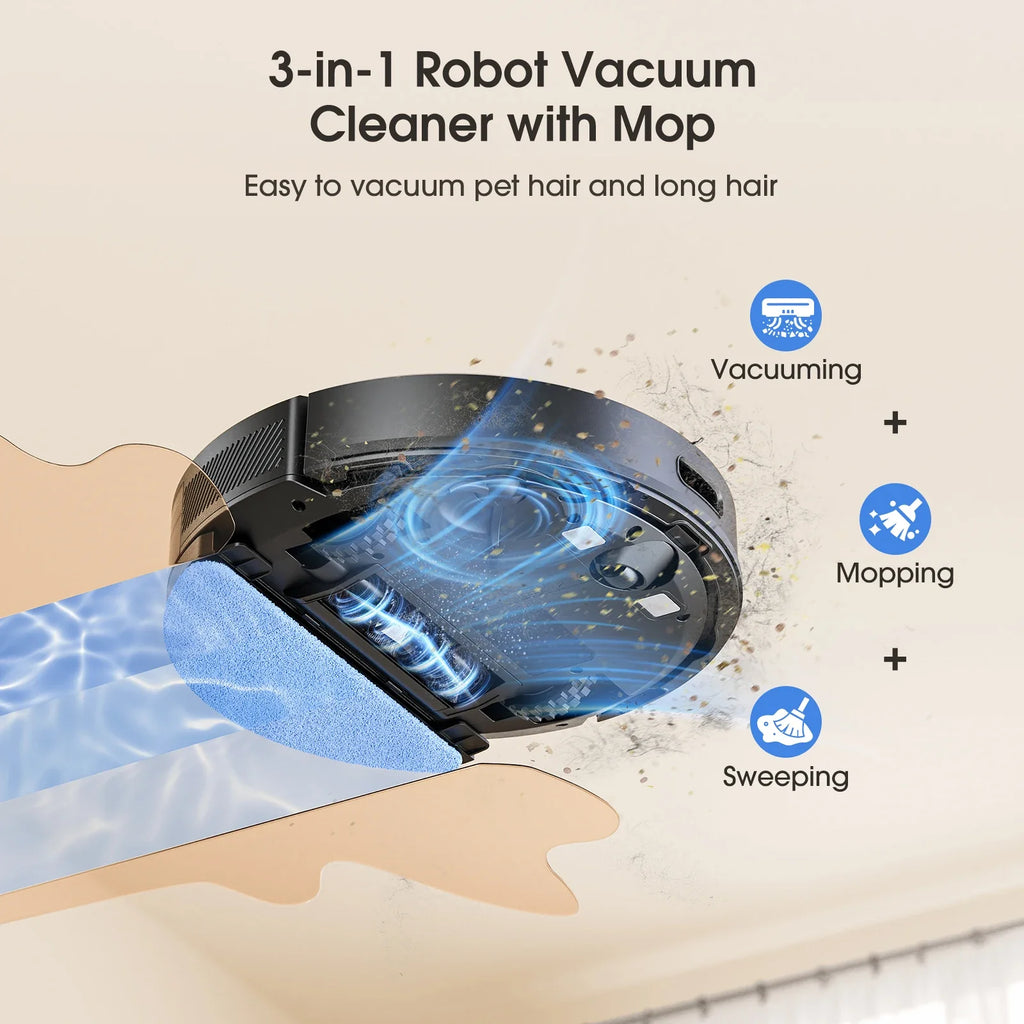 Trendbay L20Max Self-Emptying Robot Vacuum – 6000Pa LiDAR 3-in-1 Sweep & Mop