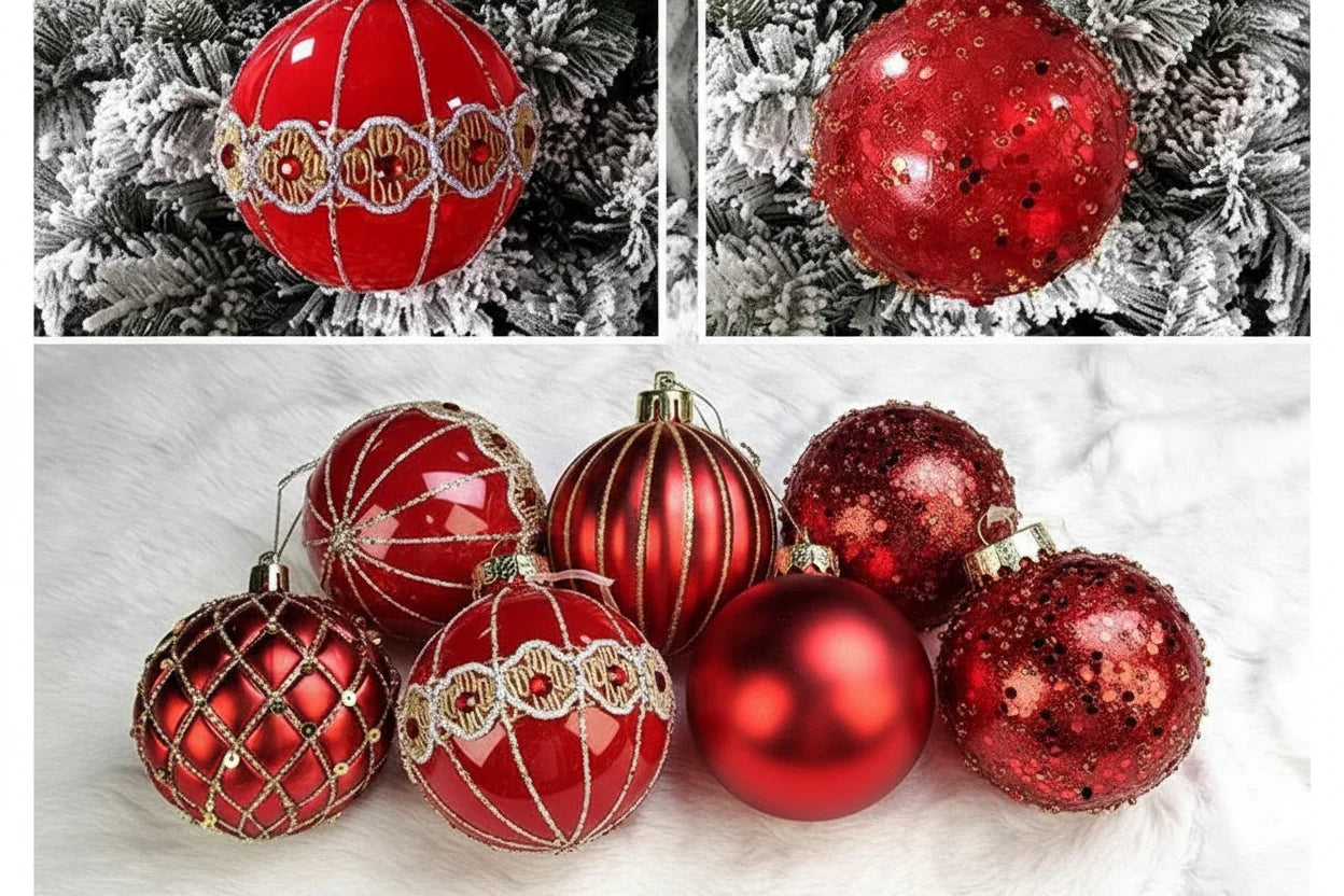 Trendbay 8CM Christmas Ball Tree Ornament Set