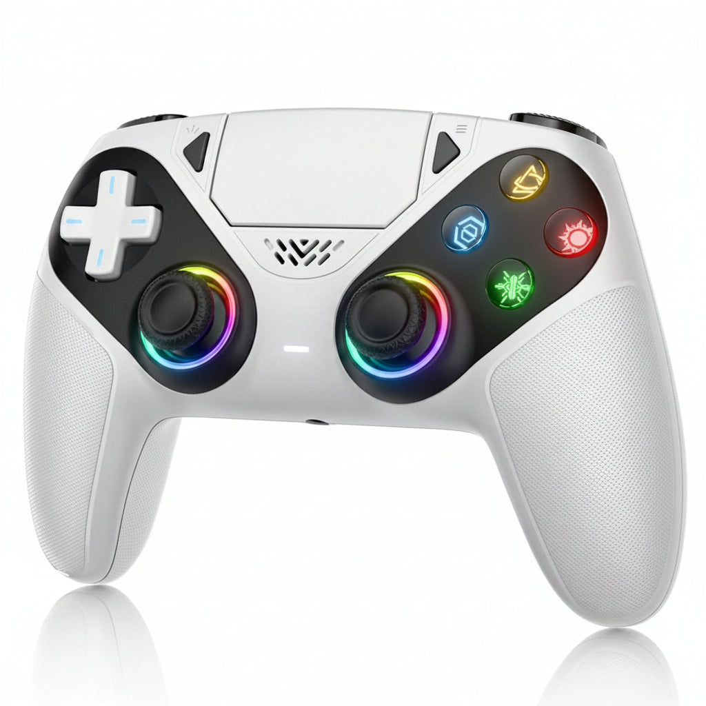 Trendbay Wireless Controller for PC – RGB Gaming Controller with Turbo & Dual Vibration