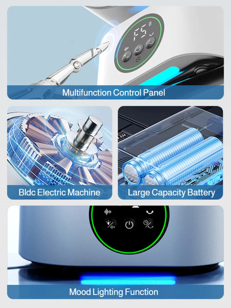 Trendbay Portable Wall-Hanging Rechargeable Fan