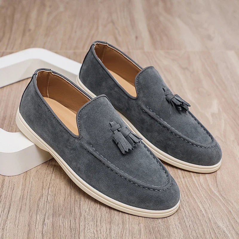 Trendbay Men's Suede Tassel Loafers