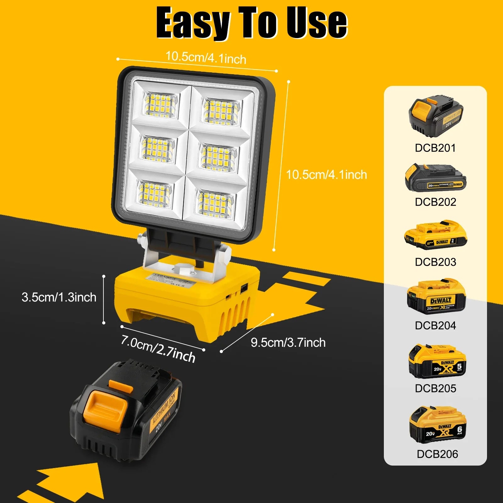 Trendbay Portable 48W Cordless LED Work Light