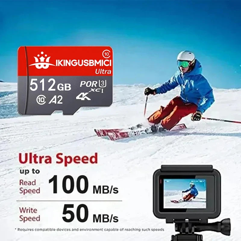 Trendbay 512GB MicroSD Memory Card with SD Adapter Class 10 TF Card