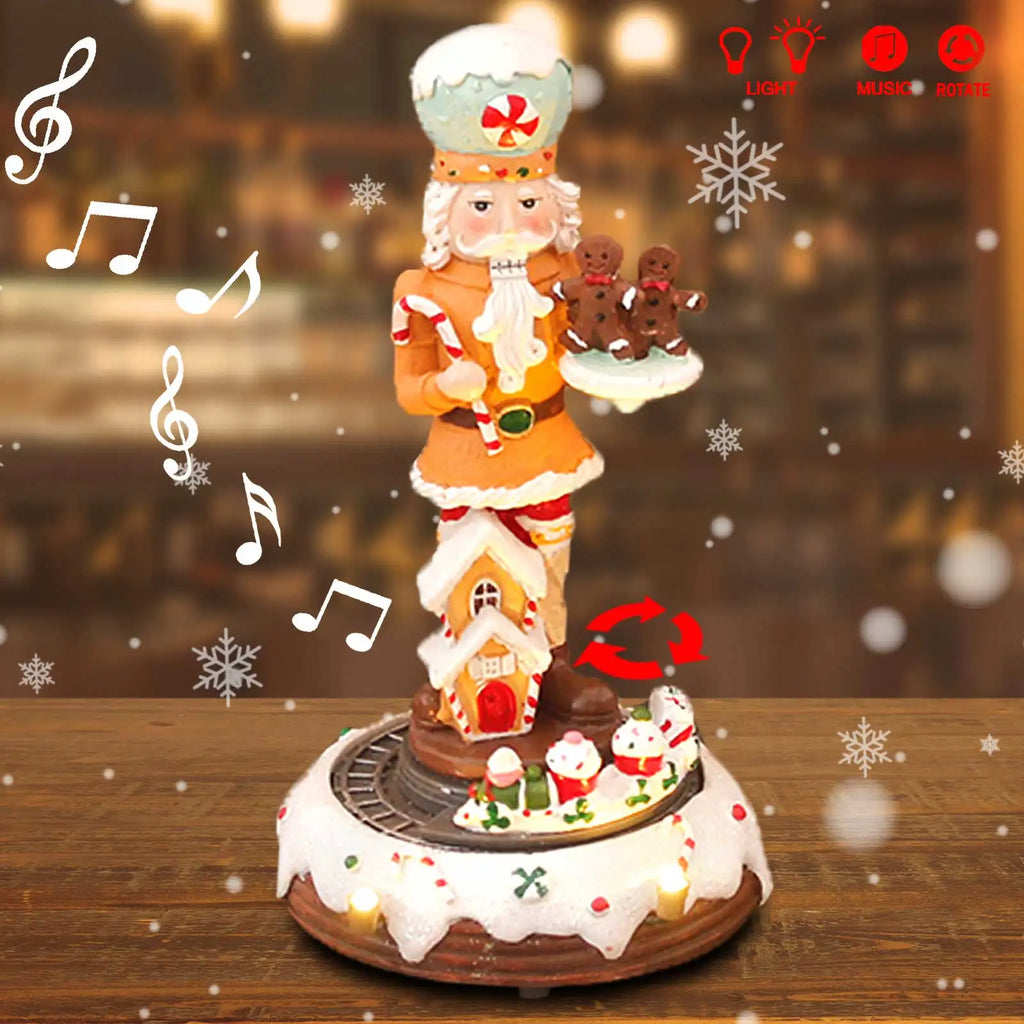 Trendbay Christmas Gingerbread Nutcracker Rotating Decoration