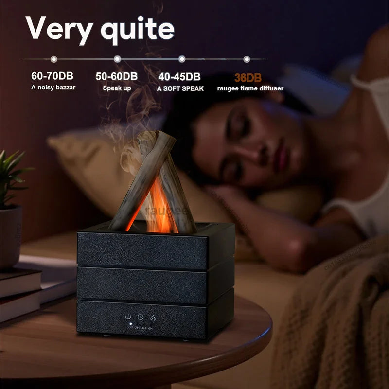 Trendbay Flame Aroma Diffuser – Mini Humidifier with Essential Oil & Night Light