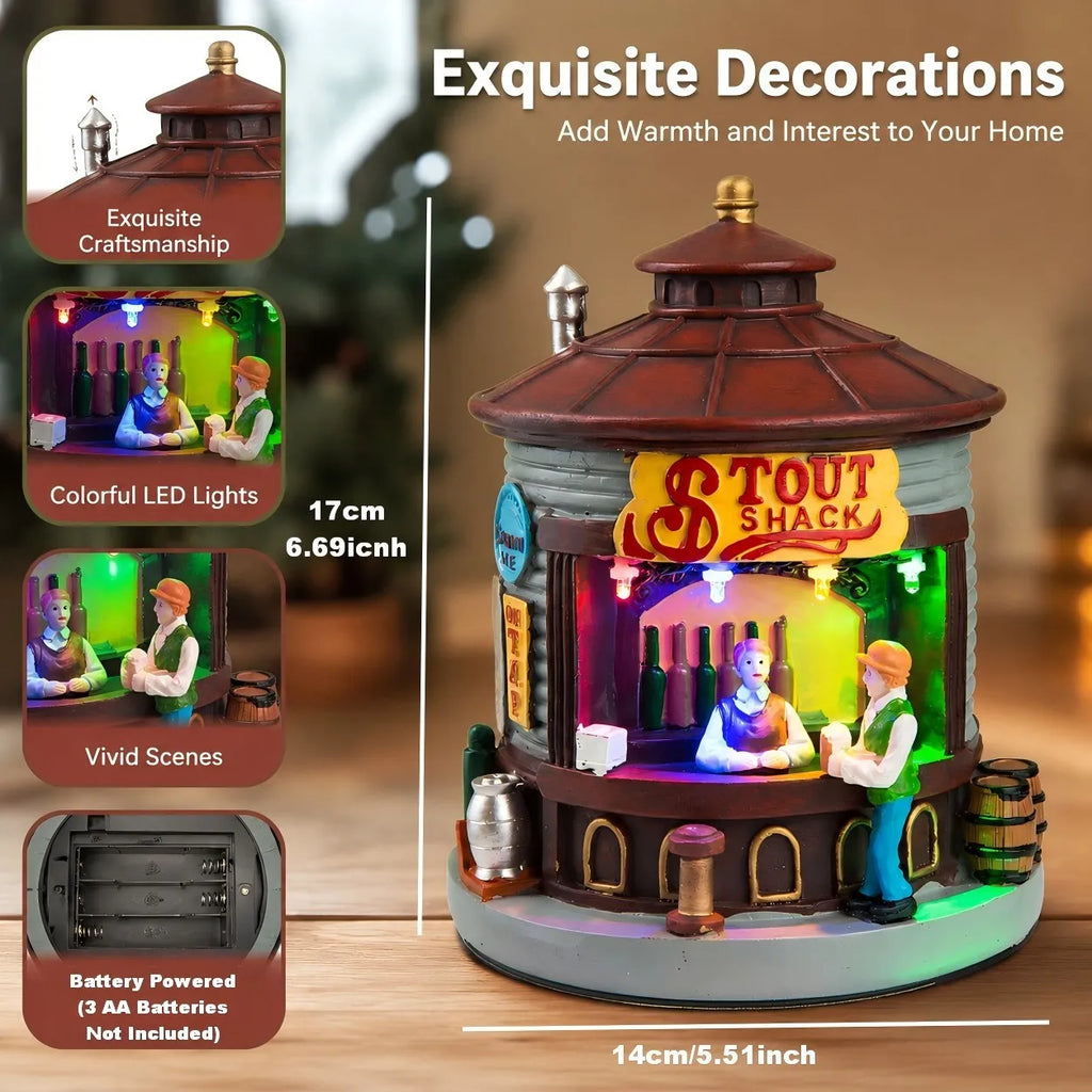 Trendbay LED Christmas Village House Ornament