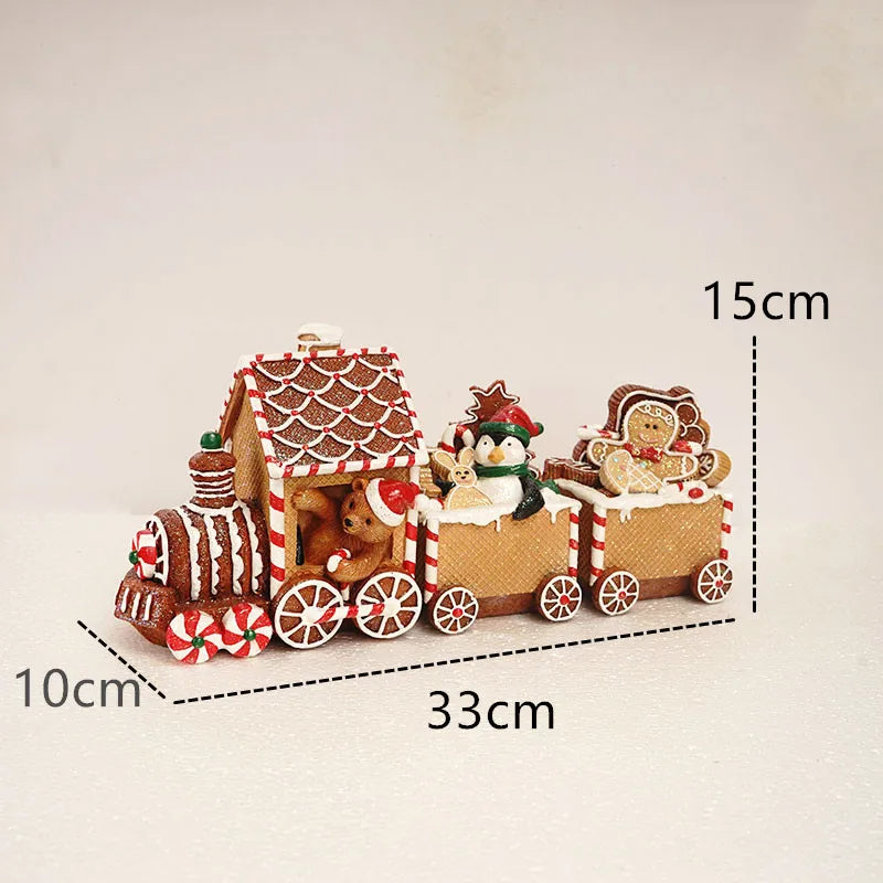 Trendbay Christmas Train Resin Santa Claus Decoration