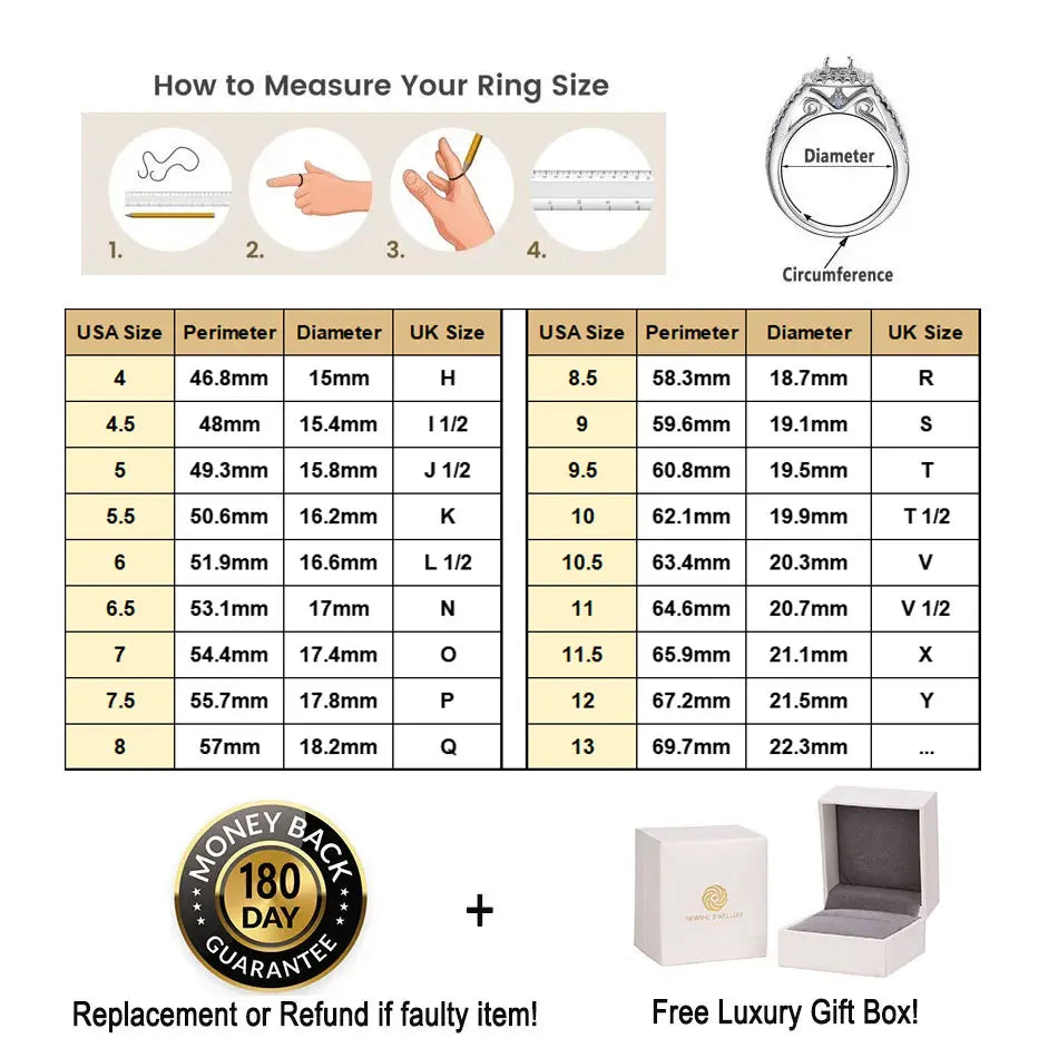 Trendbay Silver Halo Princess Cut Cubic Zirconia Engagement Ring – Vintage Wedding Ring for Women