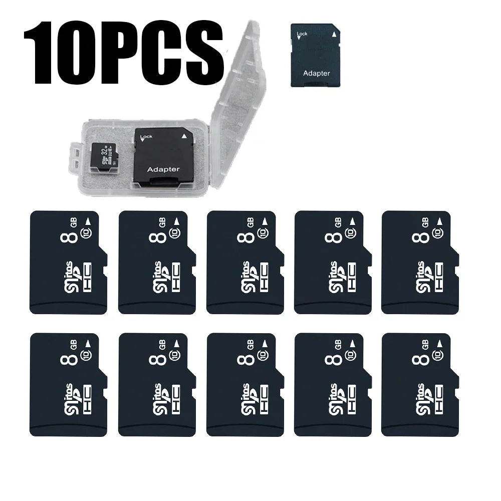 Trendbay 10PCS 8GB TF Memory Cards Class 10 for Digital Devices