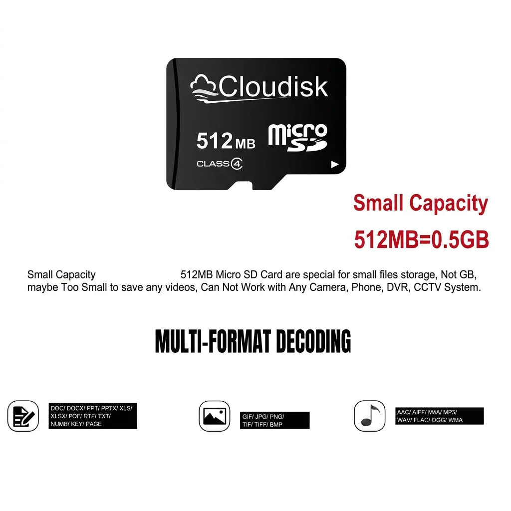 Trendbay 512MB MicroSD Memory Card Class 4 for MP3 Players & Small File Storage