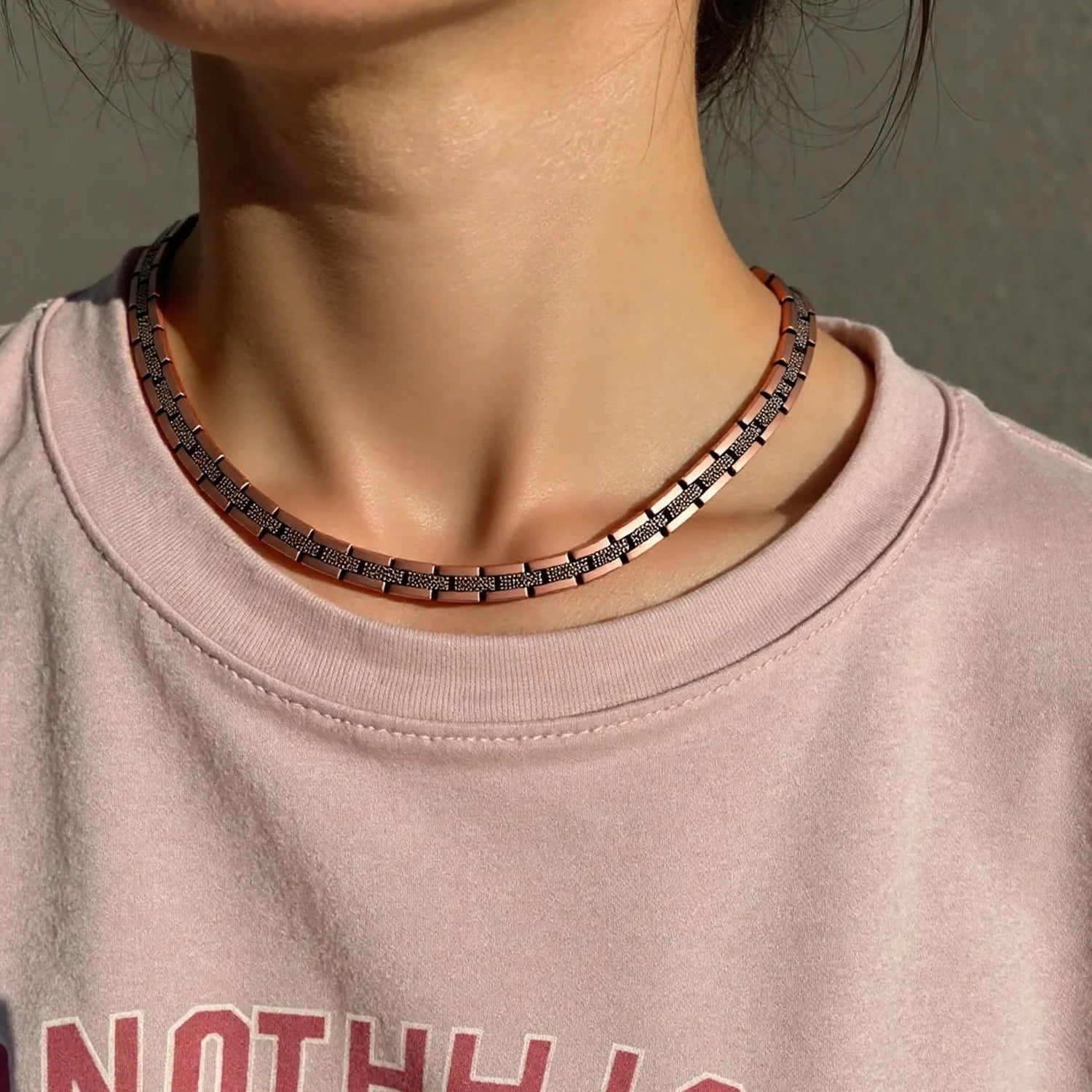 Trendbay Luxury Serpentine Pure Copper Chain Necklace for Men & Women
