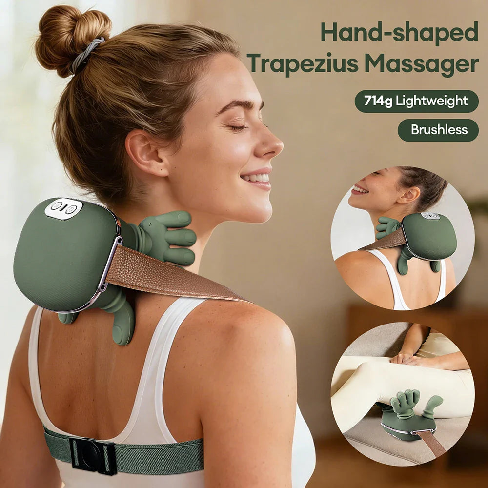Trendbay 4D Neck & Shoulder Kneading Massager with Wireless Design