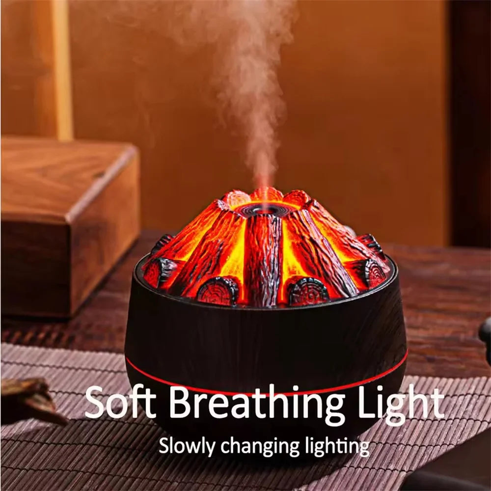 Trendbay Flame Aroma Humidifier – 300ML Ultrasonic Essential Oil Diffuser with Night Light