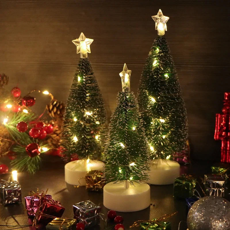 Trendbay 18cm Mini LED Christmas Tree with Warm White Lights