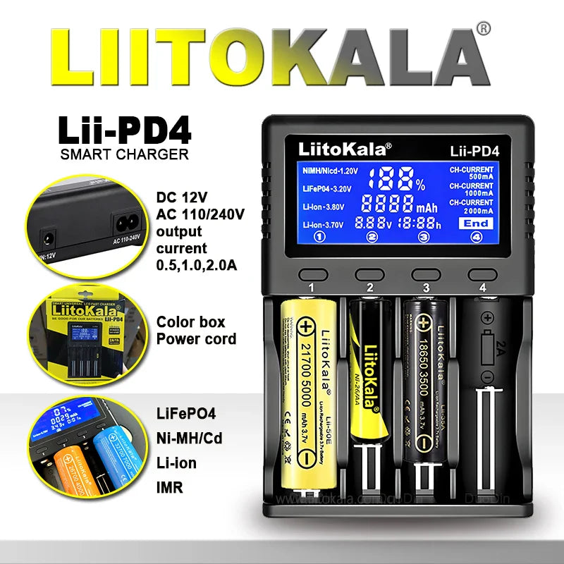Trendbay Smart LCD Battery Charger