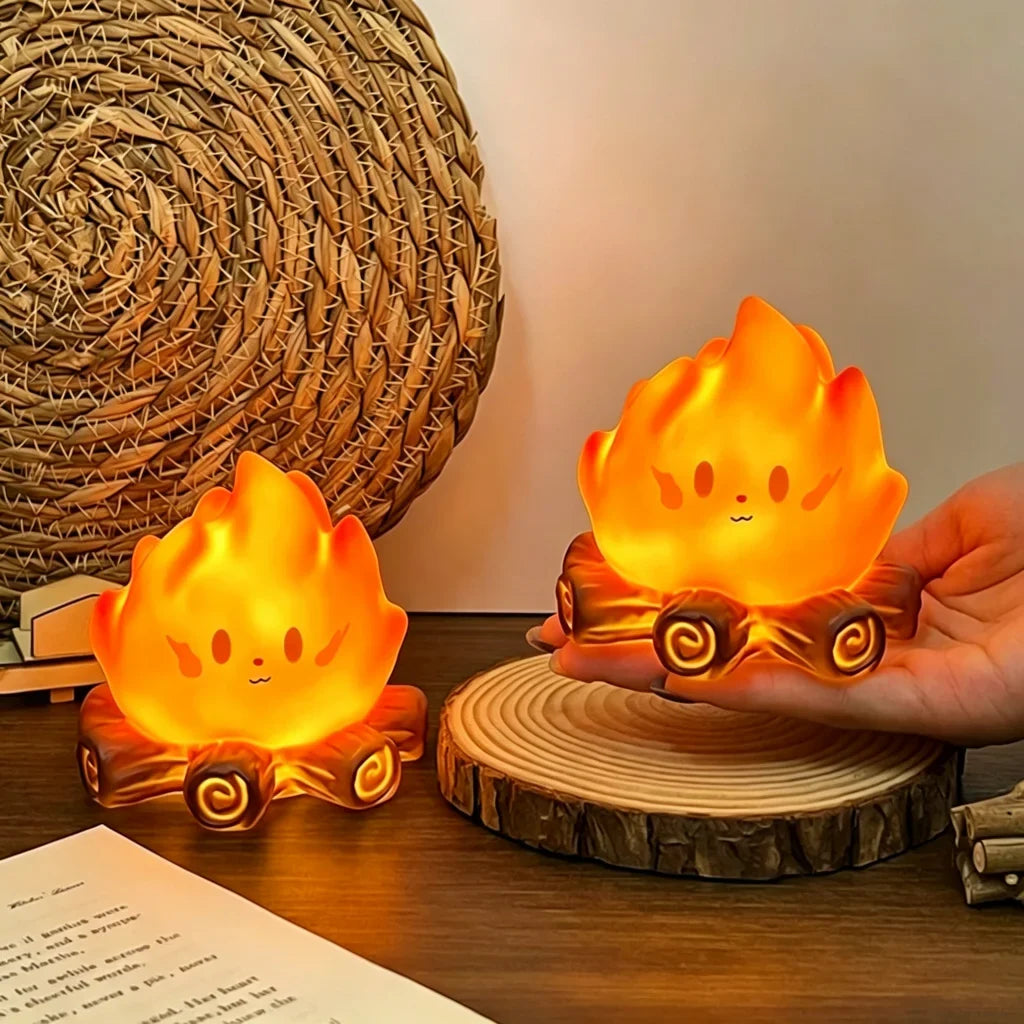 Trendbay Mini Cartoon Campfire LED Night Light Cute Silicone-Style