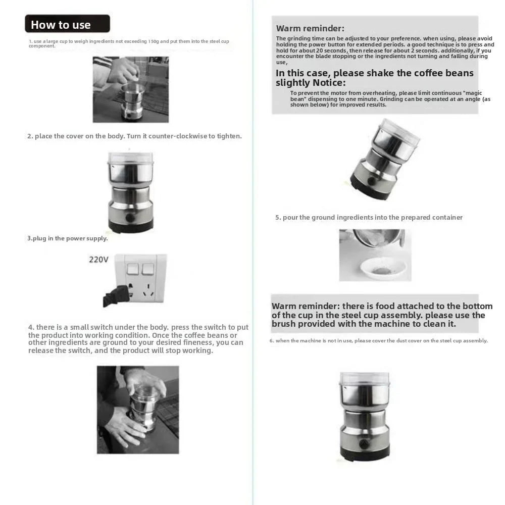 Trendbay Electric Coffee Bean & Spice Grinder