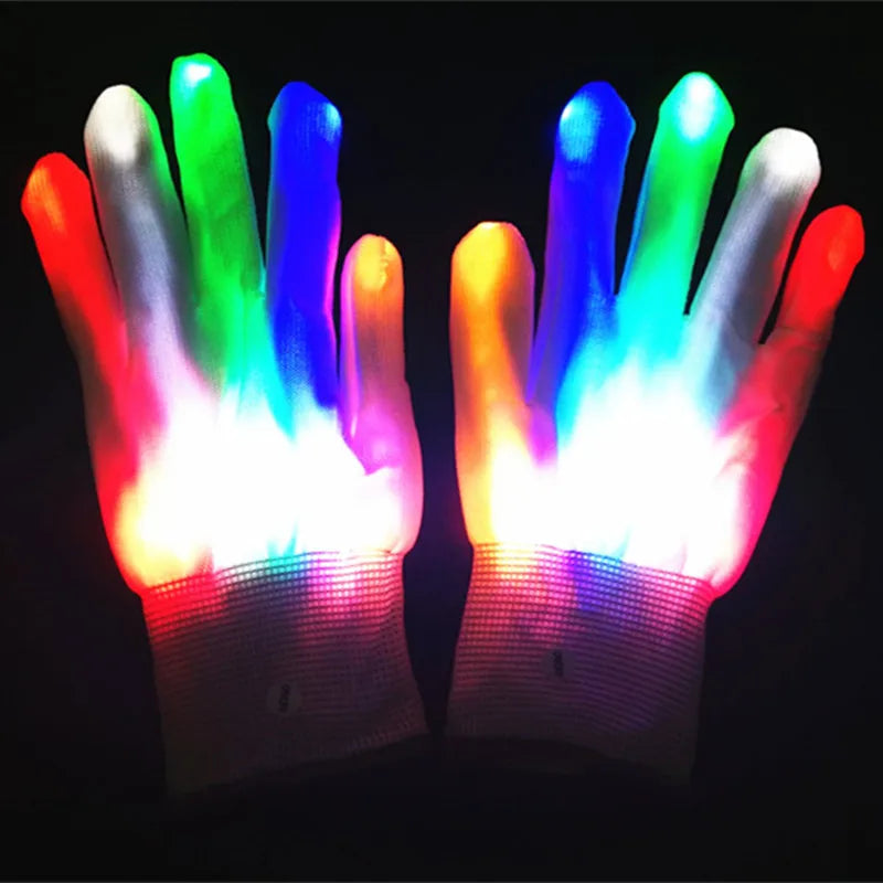 Trendbay LED Light-Up Gloves & DJ Marshmello Cosplay Head Cover Set